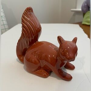 Ceramic Squirrel Figurine - Brown